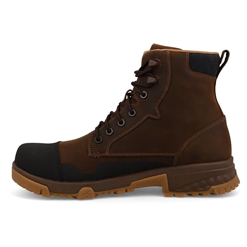 Twisted X Men's 6" Work Boot, Moc Toe Nano Toe with CellStretch2