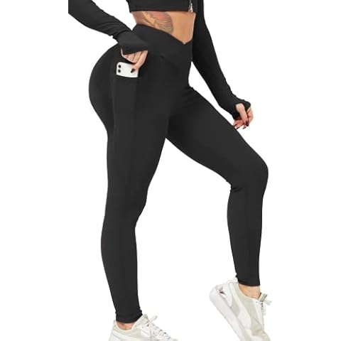 Feazac Damen Hohe Taille Nahtlose Leggings Smile Contour Workout Gym Yoga Hose Bauchkontrolle Scrunch Butt Lifting Tights Cover
