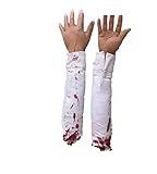 Aweilan Halloween Decoration Haunted House Scary Fake Broken Severed Hand Body Prank Party Prop(Left and Right) (Hand)