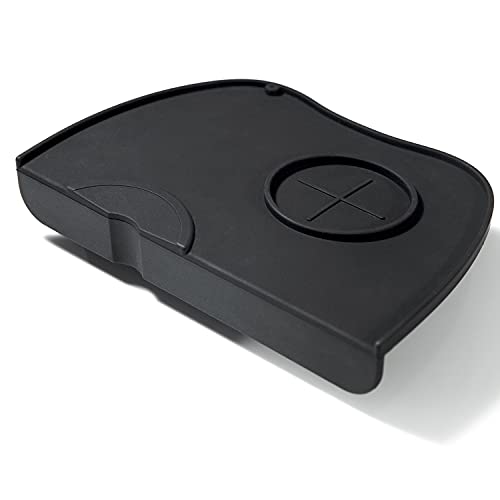 Coffee Tamper Mat Silicone Espresso Tamp Station Black Rubber Tamping Pad Barista Accessrioes for Sage Delonghi Breville Portafilter 21x14cm