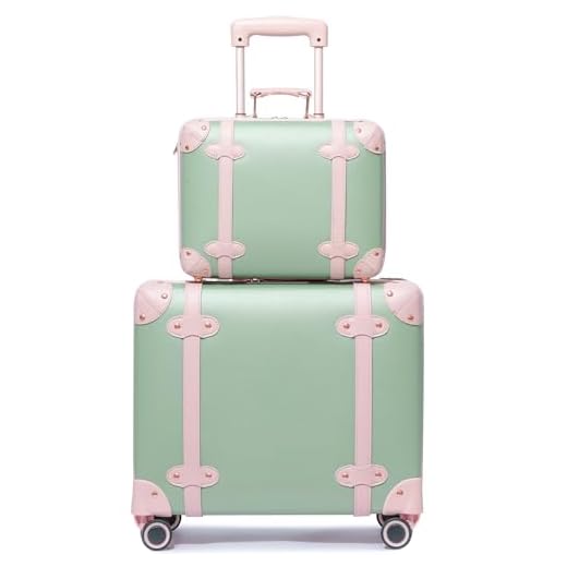 Vintage Luggage Set with Wheels