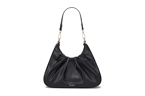 JOLLQUE Small Shoulder Bag for Women,Mini Leather Dumpling Tote Purse,Handbags Soft Ruched Cloud