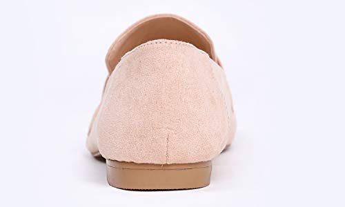 Feversole Women's Fashion Trim Deco Loafer Slippers Nude Size 8.5 M Us #TOP3