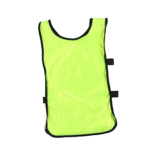 VICASKY 6Pcs Fluorescent Green Football Vests Breathable Training Pinnies for Youth Soccer Comfortable for Use