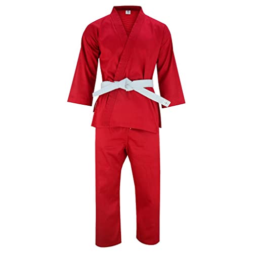 Jaguar Pro Gear - Essential Light Weight Colored Karate Uniform Gi With Free White Belt- Kids Adults Unisex - 00 #TOP11