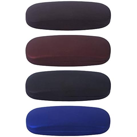 Yorgewd 4-Pack Glasses Case Hard Shell Eyeglasses Case Protective Casefits Most Glasses and Sunglasses Suitable for Men&Women Cover