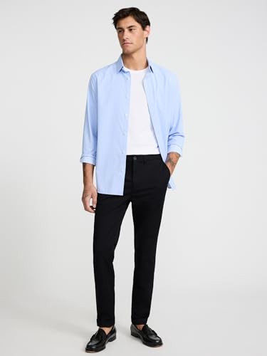 EXPRESS Men’s Skinny Hyper Stretch Chinos – Flex Waistband, 5-Pocket, Lightweight Cotton Blend, Travel Ready – Black3