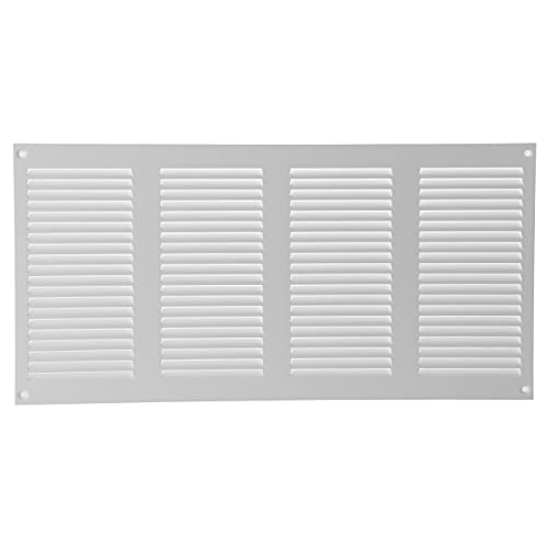 Vent Systems White 8x16 inch Air Vent Cover Metal Air Return Grill with Built in Pest Guard Screen HVAC Vent Cover for Home Improvement Vent Duct Cover 200x400 mm
