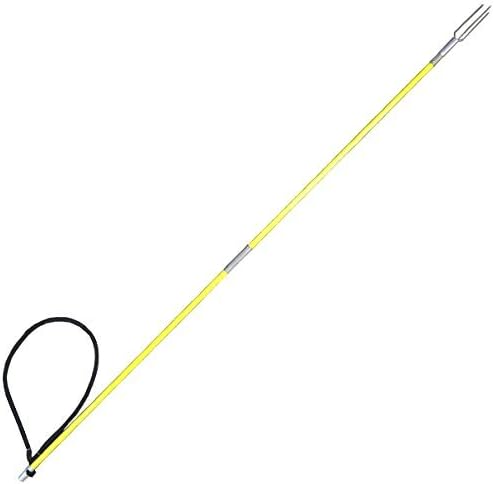 Scuba Choice 4.5' Travel Two Piece Spearfishing Fiber Glass Pole Spear with Lionfish Barb Tip and Bag