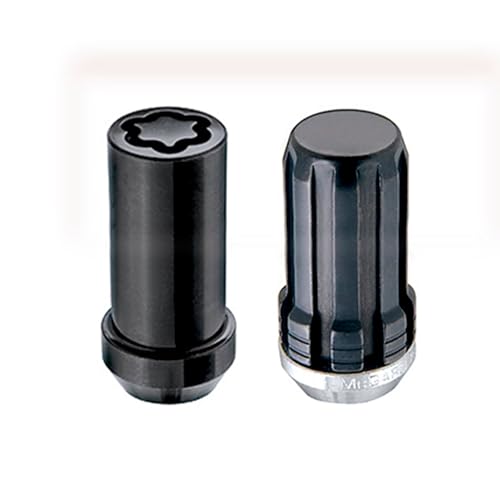 Image of McGard 65630BK Black SplineDrive 6 Lug Wheel Installation Kit (M14 x 1.5 Thread Size); Set of 20 Lug Nuts, 1 Installation Tool, 4 Wheel Locks, 1 Key, Key Storage Pouch