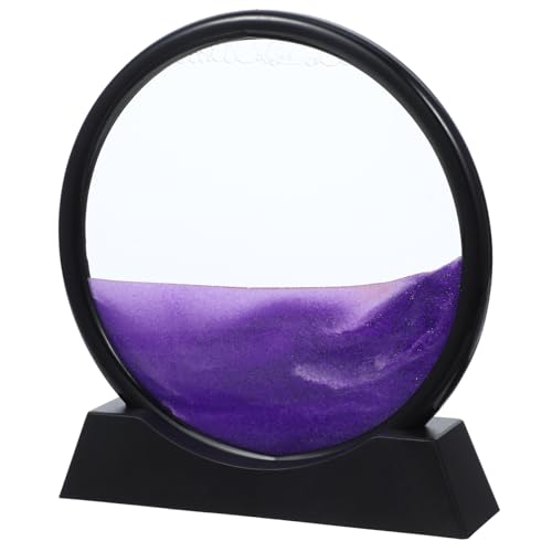 iplusmile Decoración de Quicksand con Arena Movimiento Cuadro de Arte Dinámico con Marco Transparente Negro de Paisaje Profundo para Escritorio Relajación y Ambientación Hogar y Oficina