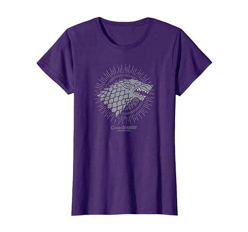 Image of Game of Thrones Stark Burst Sigil T-Shirt, Women, Purple, XX-Large