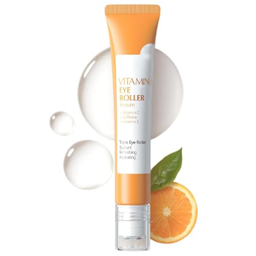 Vitamin C Eye Cream Eye Roller Serum Ey-e Roller For Dark Circles And Puffiness Eyes Bags Remover Brightens & Revitalises Undereye Skin Reduces Fine Lines Reappear Youthful Glow Even Skin Tone