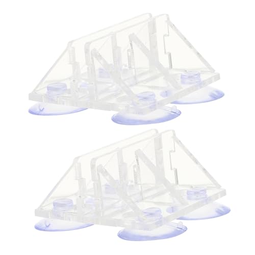 ROMISBABA 2個 水槽の吸盤 水族館 頑丈な吸盤フック 水槽の装飾 ポンプ 戦車 魚 水槽用仕切り 水槽仕切りホルダー 透明な水槽の仕切り Transparent