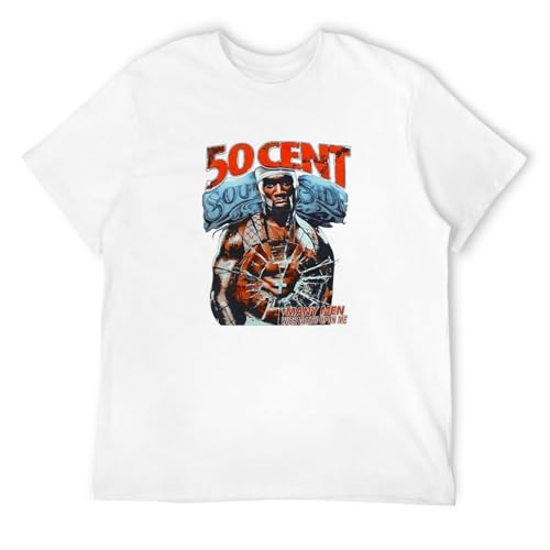 50 Cent Get Rich Or Die Tryin - Camiseta para hombre, unisex, color blanco, Blanco, XL