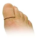 Silipos 10206 Digital Cap [Pack of 6] - Latex Free, Reusable Ribbed Toe Cap with Mineral Oil Gel. Toe Pain Relief
