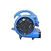 K Tool International 77703 Commercial Utility Floor Blower, 1/4 HP Motor with 3 Speed, 800 CFM, 2.3 Amps, Adjustable Tilt, 4 Drying Positions, Stackable, Plastic Injection Mold, 10' Cord, Blue