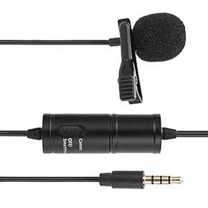 3,5 mm mini-bekabelde externe microfoon, hoogwaardige afgeschermde draden uitgerust met een opbergtas 3,5 mm lavalier…