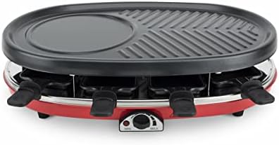 H.Koenig RP418 Raclette Grill 4-in-1 Natural Stone 1500W for 8 people