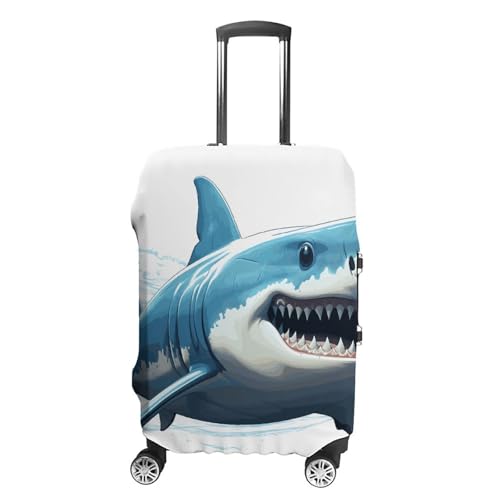 Blue Shark Travel Luggage Cover Anti-scratch Suitcase Cover Elastic Suitcase Protective Cover Fits 19-32 Inch Luggage XL