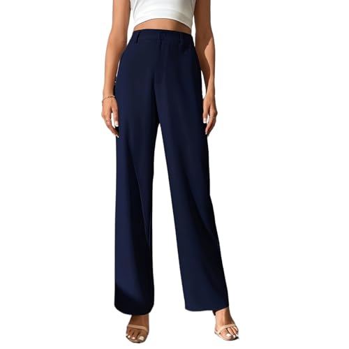 Women's Suit Pants Loose and Wide Legged Work Business Leisure High Waisted Pants Versatile for Commuting