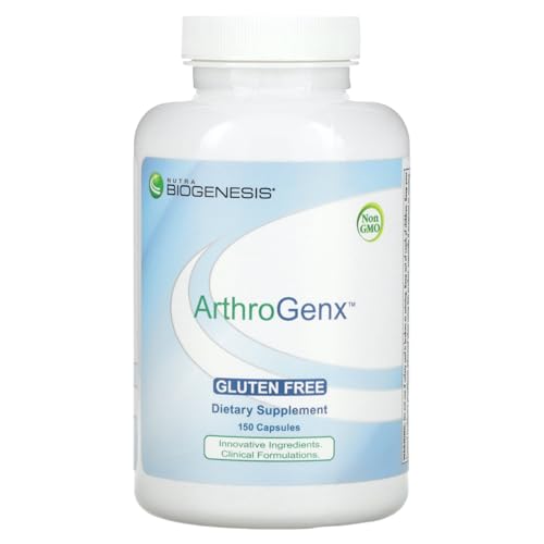Nutra BioGenesis - ArthroGenx - Turmeric Ginger and MSM to Help Support Joint Function and The Bodys Normal Inflammatory Response - 150 Capsules