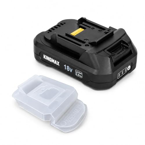 KINGMAX �}�L�^ 18V �o�b�e���[ 2.0Ah BL1820B�݊� 10C���o�� 5�d�ی� DC18RF�}���[�d�Ή� KBP1820 | ��385g�̌y�ʁE�R���p�N�g�݌v�B�C���p�N�g�h���C�o�[��N���[�i�[�A�u�����[�Ȃǌy���Ȏ��񂵂��K�v�ȍ�Ƃɕ�