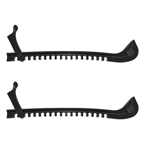 UXELY Ice Skate Guards Ice Skate Covers Ice Skate Blade Covers Figure 1 Pair of Adjustable Skate Guards for Hockey or Figure Skating(Black)