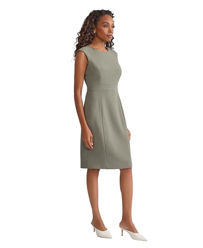 Image of Kasper Women's Sleeveless Banded Waist Sheath Dress