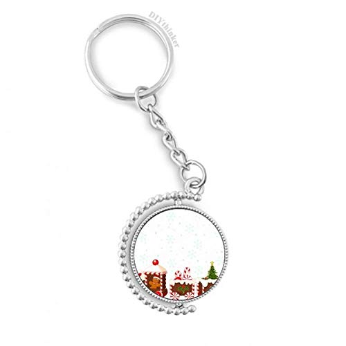 Porte-clés train festival rotatif le petit cadeau de noël multicolore idéal