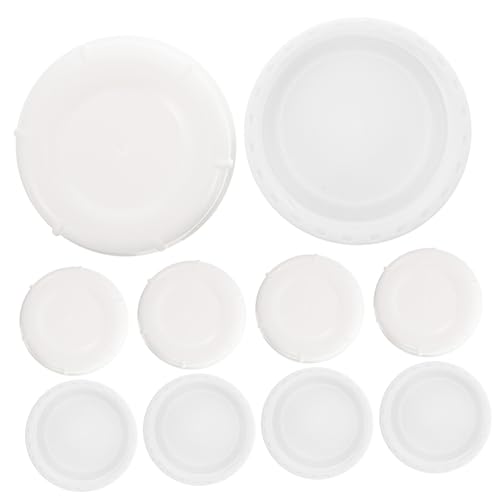CONGARTENO 10pcs Bottle Milk Bottle Lids Leakproof Screw Caps Travel Sealing Replacement Lids for Freshness Preservation Plastic Caps for Breastmilk Storage