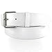 Large White Belt for Buckles w/ Roller Buckle