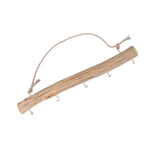 TOYANDONA Estante Colgante Rústico de Madera para Joyas y Llaves Organizador de Pared Funcional para Sala Dormitorio y Entrada Estilo Nórdico Minimalista Soporte Decorativo Práctico