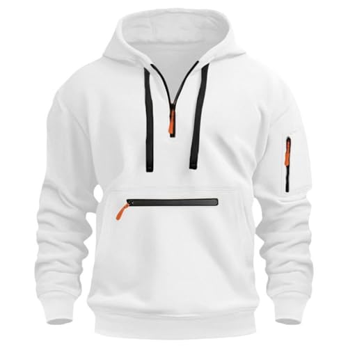 Sweat à capuche zippé polaire homme coupe ample veste chaude