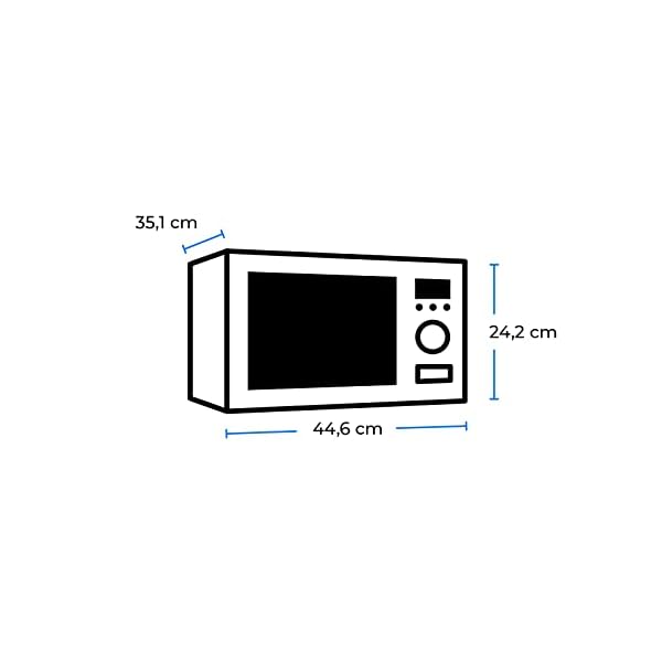 Exquisit Mikrowelle MW717-070G silber | Mikrowelle mit Grill | 900 W Grill | Drehteller 245 mm Ø | Garraum 20 Liter | Lackiert | 5 Leistungsstufen | Auftau-Programm | Timer – Bild 7