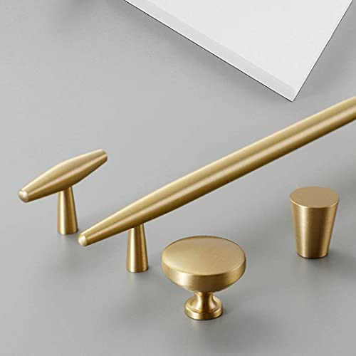 WYNWJ Zieht Griffe Griff, Europäischer Stil Schrankgriffe Massiver Kupferschrank Möbelgriffe Schrankgriffe Schubladengriff Dickes Material 100% Reines Kupfer Gold/Hole Distance 96Mm - Image 5