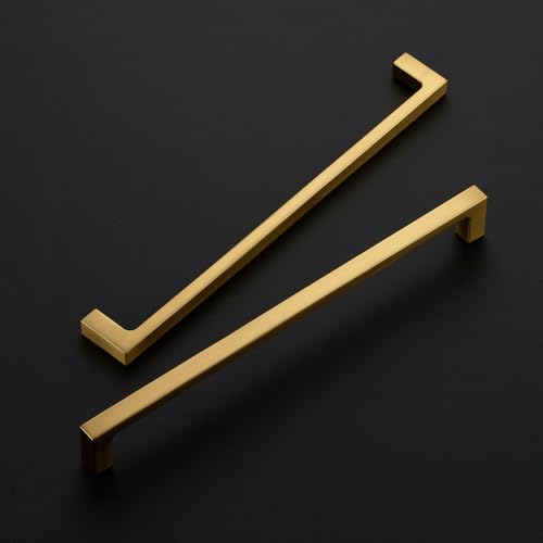 Image of Ravinte Brushed Brass Solid Pulls Cabinet Handles 8 Inch 5 Pack