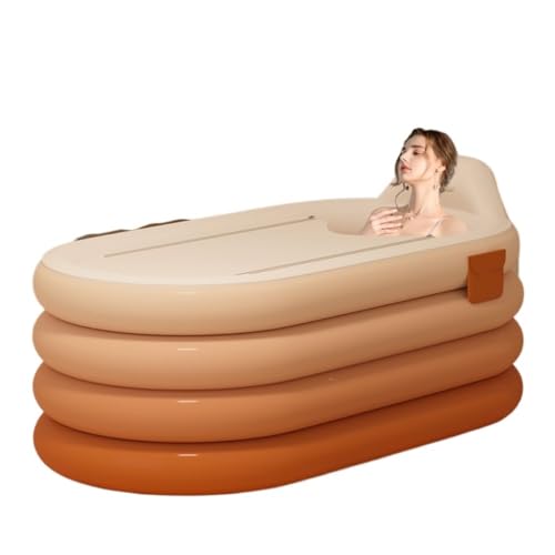 Suitable Bañera inflable plegable de PVC para adultos: estiramiento sentado en todo el cuerpo, remojo al vapor, almacenamiento portátil, multicolor (120 cm)