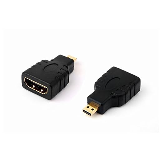 GearIt Micro HDMI Adapter - HDMI Female (Type-A) to Micro HDMI Male (Type-D) Gold Plated Connector Converter Adapter