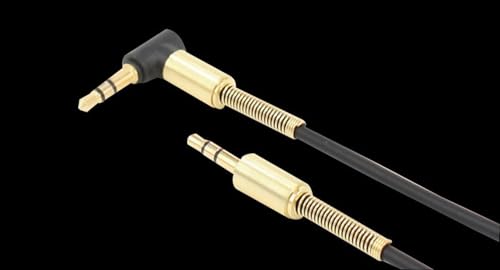 Cable de audio 3.5mm estéreo con conector en ángulo miniatura 1