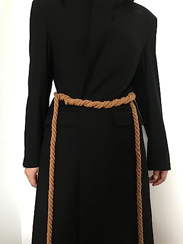 Simple Cotton long Waist Rope Tie Belt Medieval Plus Size For Girl Women Dresses Pants with Tassels Braided Woven3