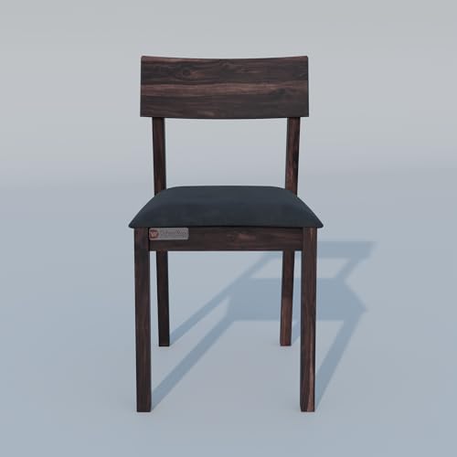 Image of DRIFTINGWOOD Liana 6-Seater Dining Table Set - Sheesham Wood Walnut Finish with Table, 4 Cushioned Chairs & Bench - Ideal for Kitchen & Living Room - Assembly Required