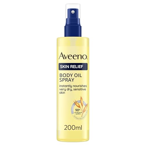 Aveeno Skin Relief Body Oil Spray With Oat Oil & Jojoba Oil Suitable For Sensitive Skin Instantly Nourishes Very Dry Sensitive Skin Suitable for a Massage 200ml