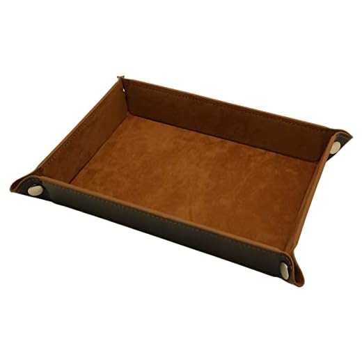 Socospace Valet Tray-leather and velvet,EDC Tray ,Catchall Tray for Jewelry,Wallets,Watches,Key,Phones,Glasses, Perfect for Nightstand,Entryway Table,Desk,Key Tray,Home Decor（Brown）