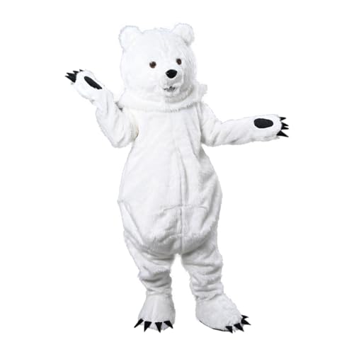 White Bear Fancy Dress Mascot Costume Adult Cosplay