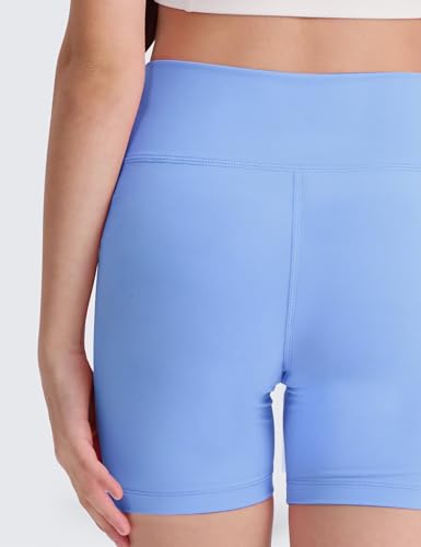 Image of 3 Pack Girls 4'' High Waisted Biker Shorts, Athletic Yoga Shorts | Easy to change & wash, Machine Washable, Buttery Soft Stretchy Fabric, Squat Proof, Non-See-Through, Size Kids & Teens