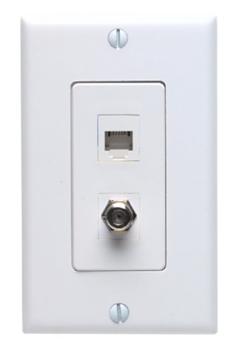 Conector Decora 6P6C x F Leviton 41658-CW blanco empotrable con entrada trasera de estilo 110
