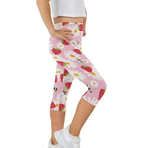 Girls Yoga Legging for Kids Athletic Yoga Pants with Elastic Waistband Breathable Dance Leggings2