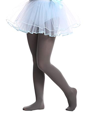 EVERSWE Girls Semi Opaque Tights 40D Microfiber Tights (2-4 Years Grey)