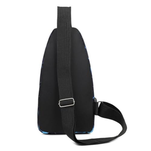 Mochila Masculina Transversal Bolsa Ombro Shoulder Pochete (Preto)
